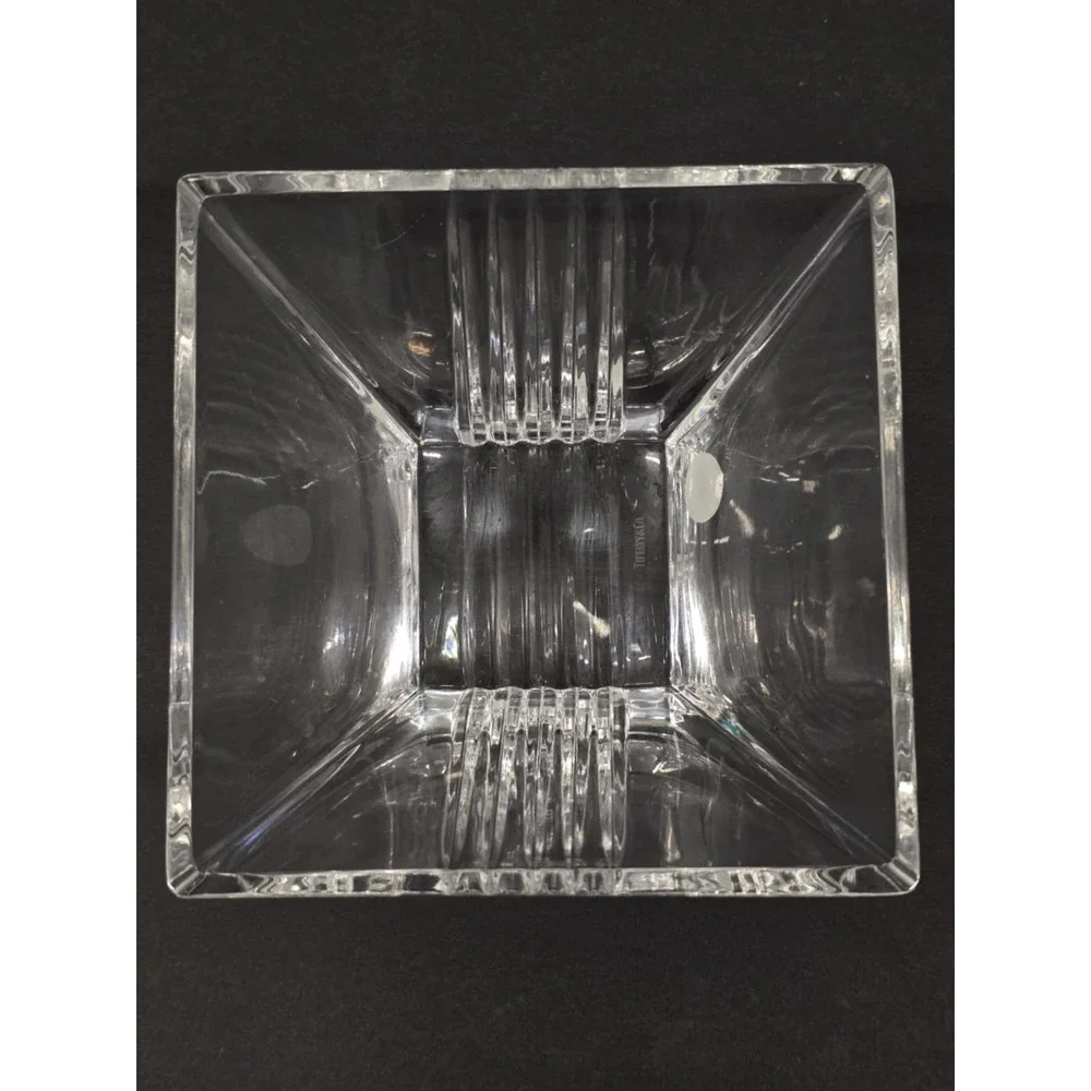 Tiffany & Co. small square crystal bowl / candy dish